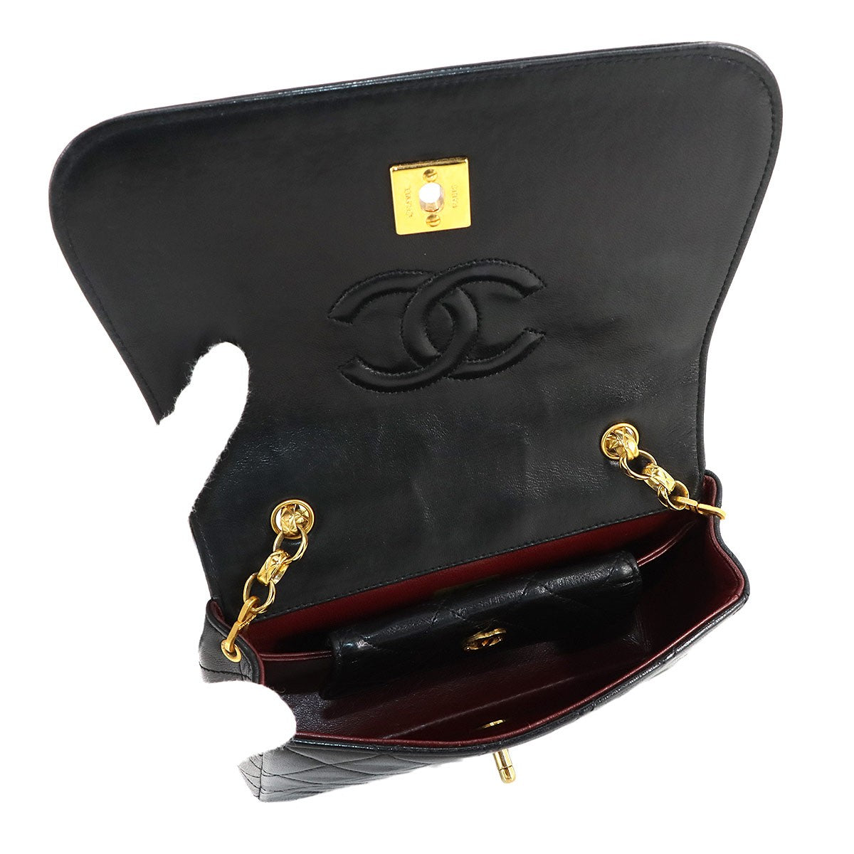 CHANEL Matelasse Bijou Chain Shoulder Bag - Black, Leather