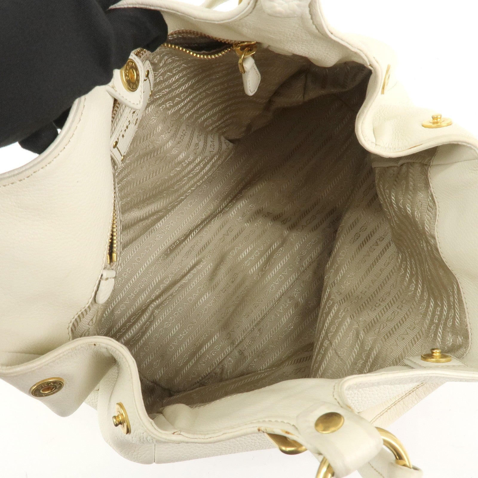 Prada Shoulder Bag - Ivory, Leather