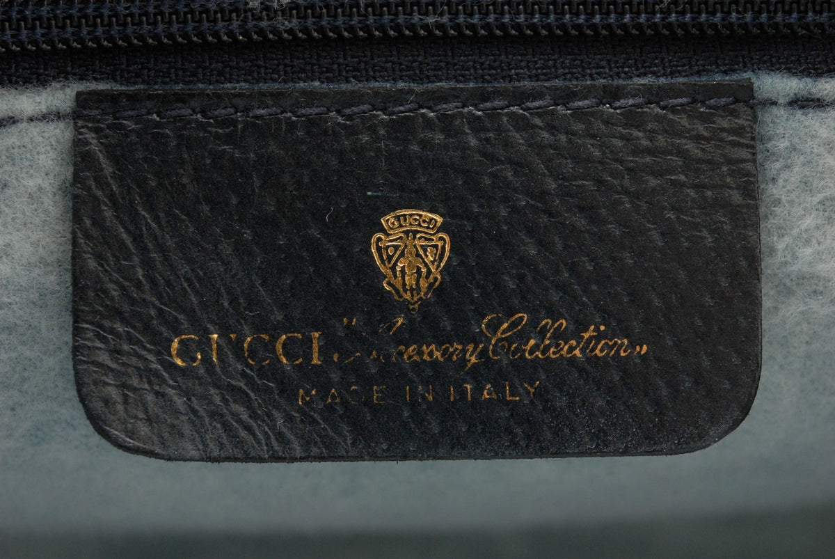 Gucci Vintage GG Supreme Sherry Line Web PVC Boston Hand Bag - Brown, PVC