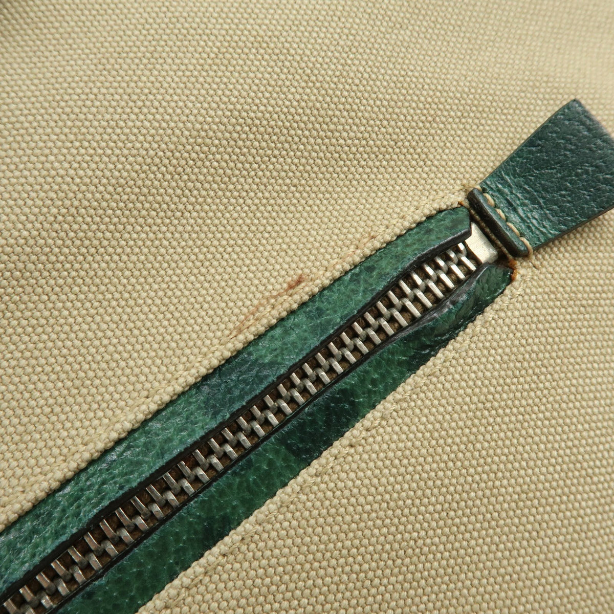 Prada Shoulder Bag - Beige, Green, Canvas, Leather