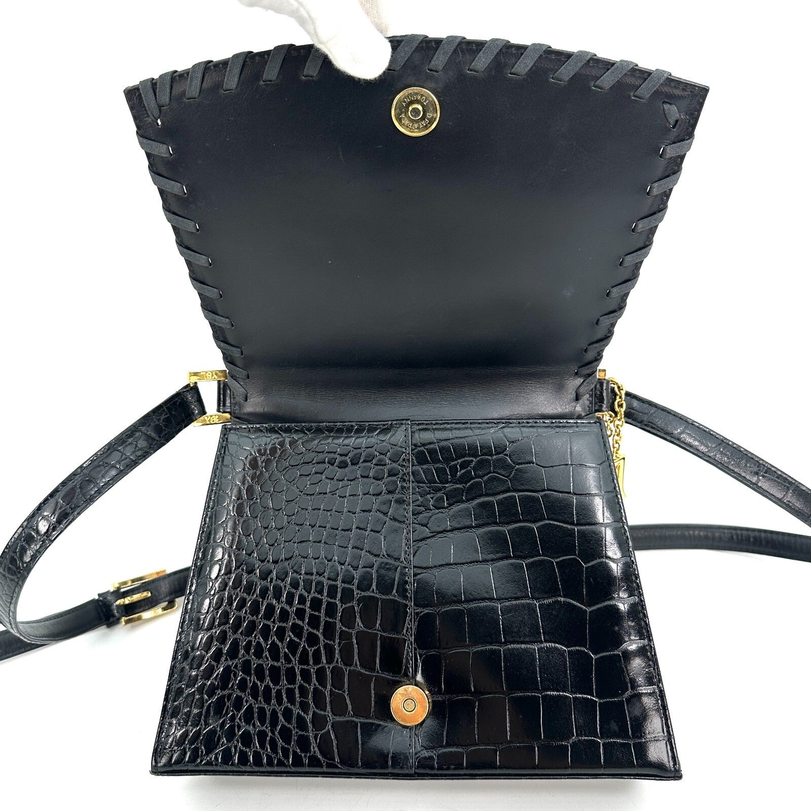 Saint Laurent Yves Shoulder Bag - Black, Leather