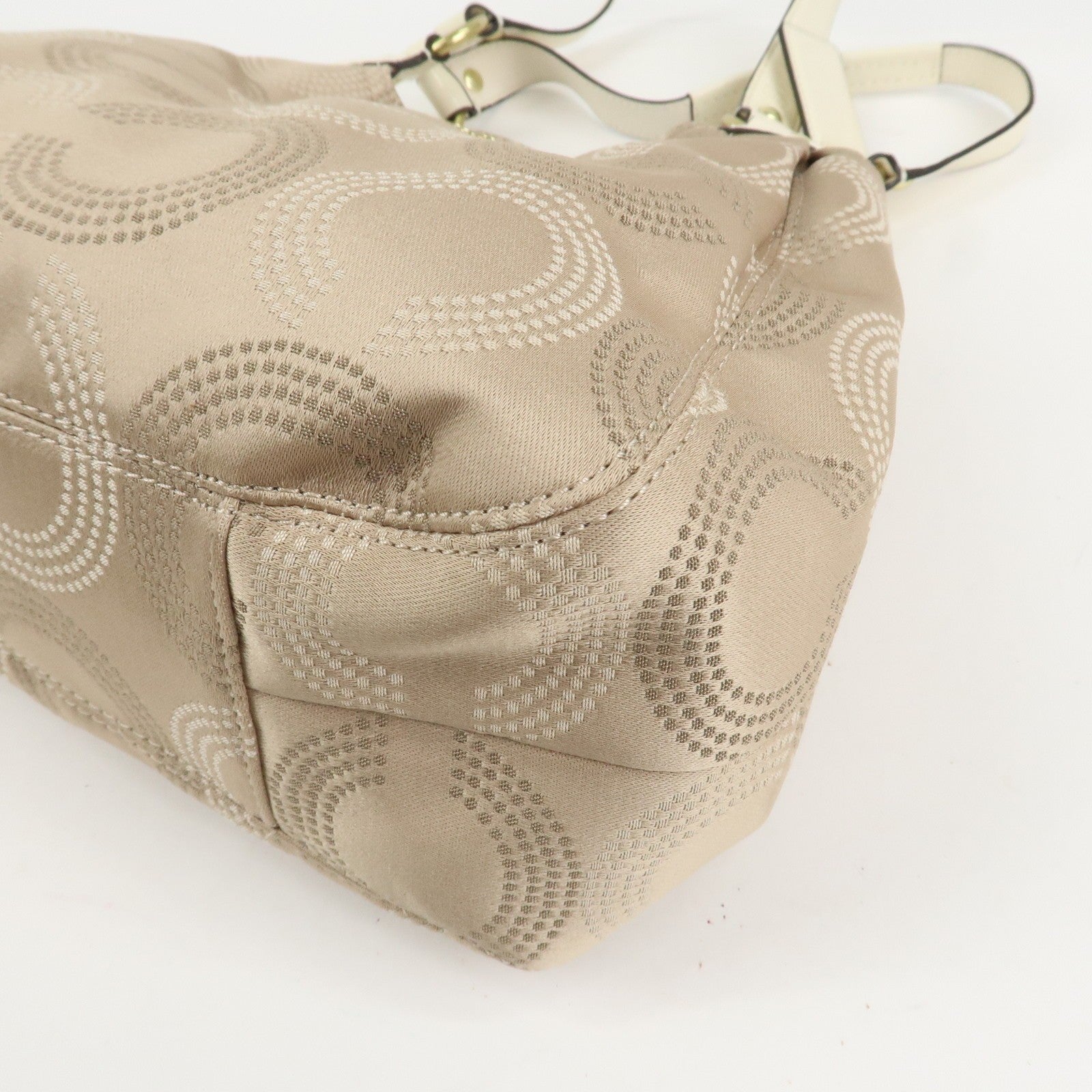 Coach Dot Op Art Hobo Handbag - Beige, Canvas