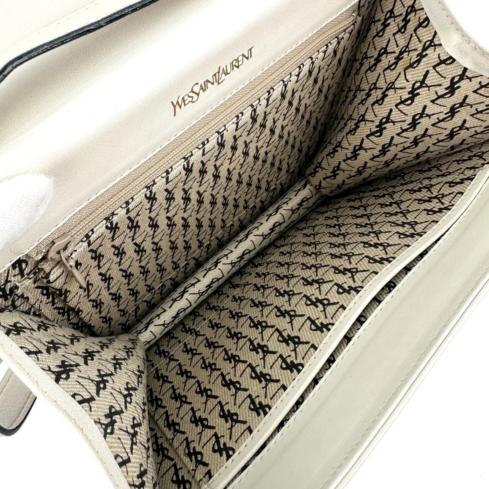 Yves Saint Laurent YSL Shoulder Bag - Ivory, Leather