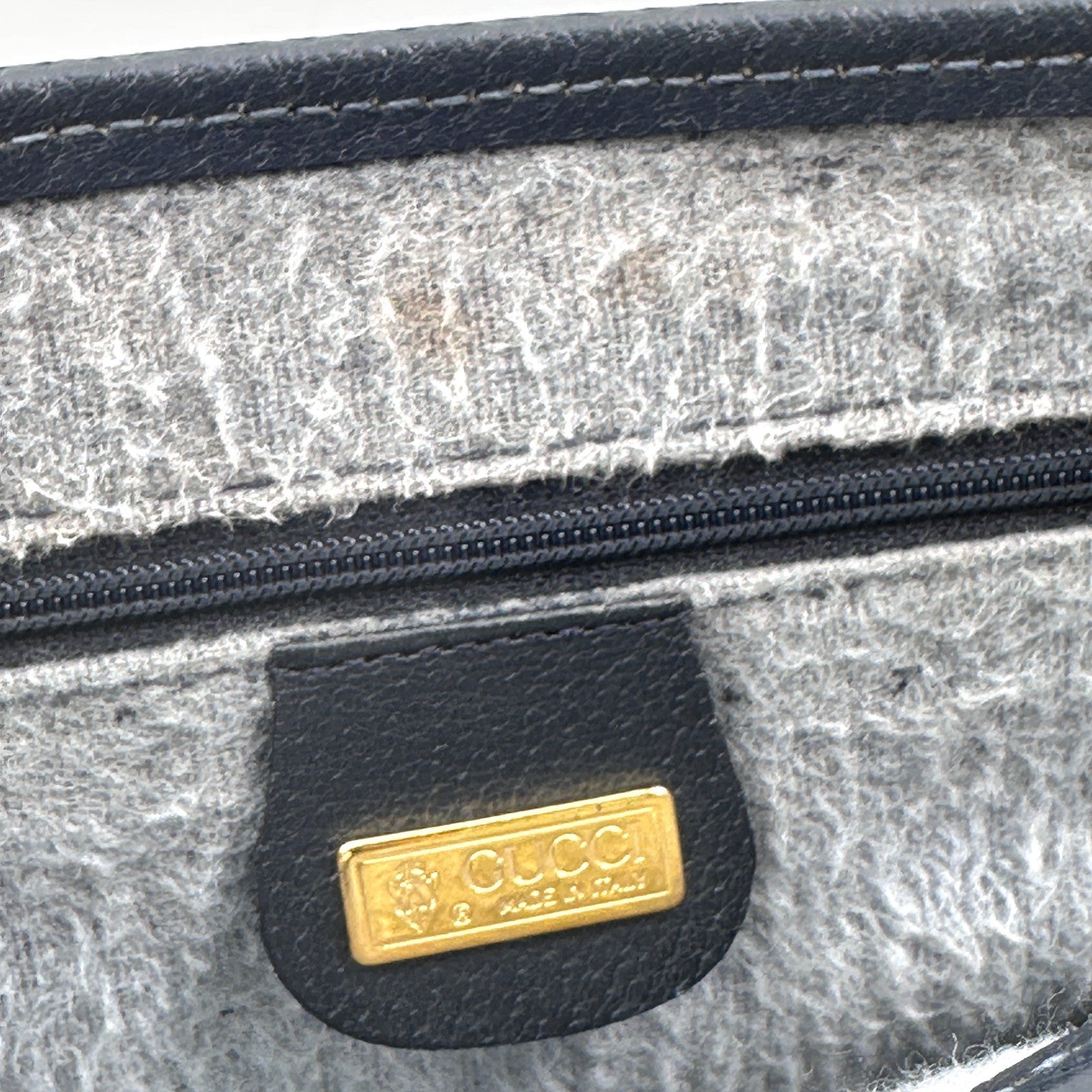 Gucci GG Pattern Turnlock Shoulder Bag - Navy Blue, PVC Leather