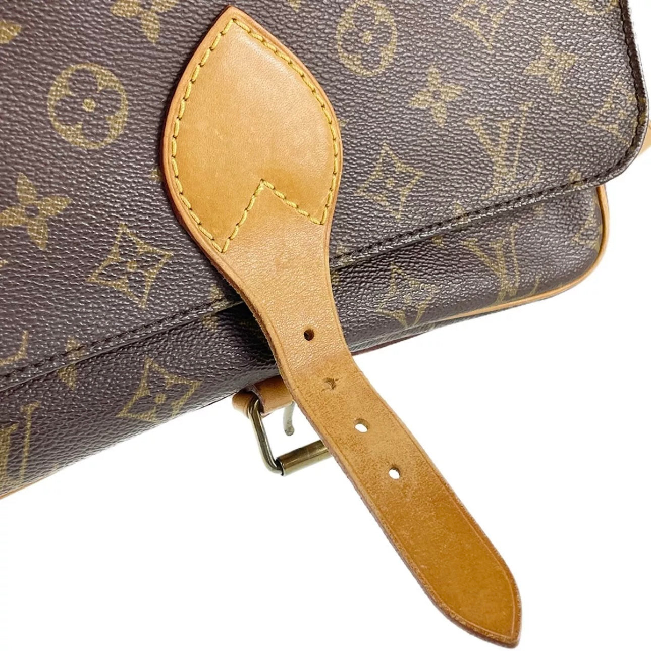 Louis Vuitton Monogram Cartouchiere GM Leather Brown Shoulder bag