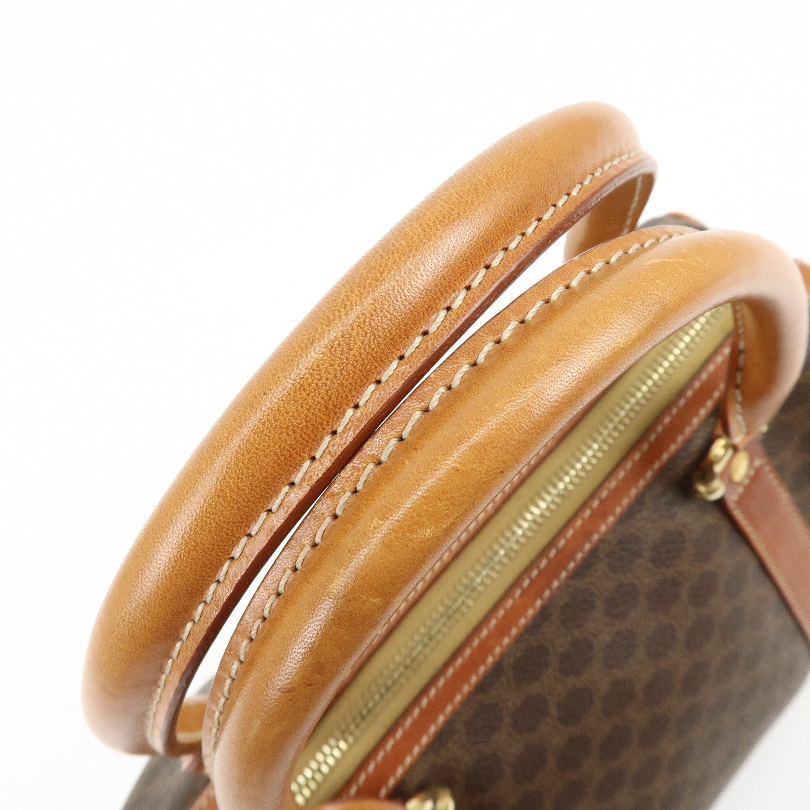 Celine Macadam Logo 2Way Boston Hand Bag - Brown, PVC Leather