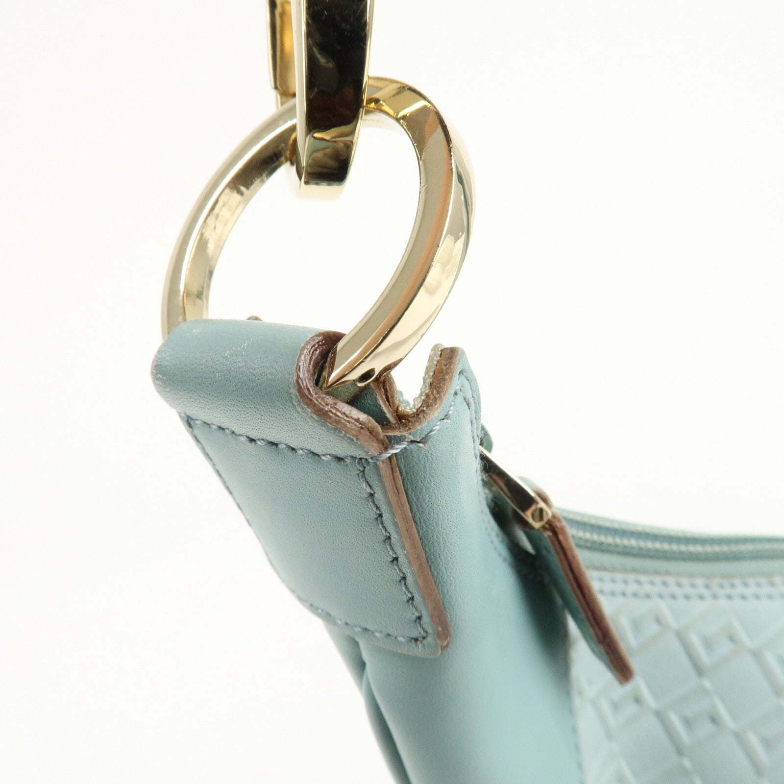 Gucci Shoulder Bag - Light Blue, Suede, Leather