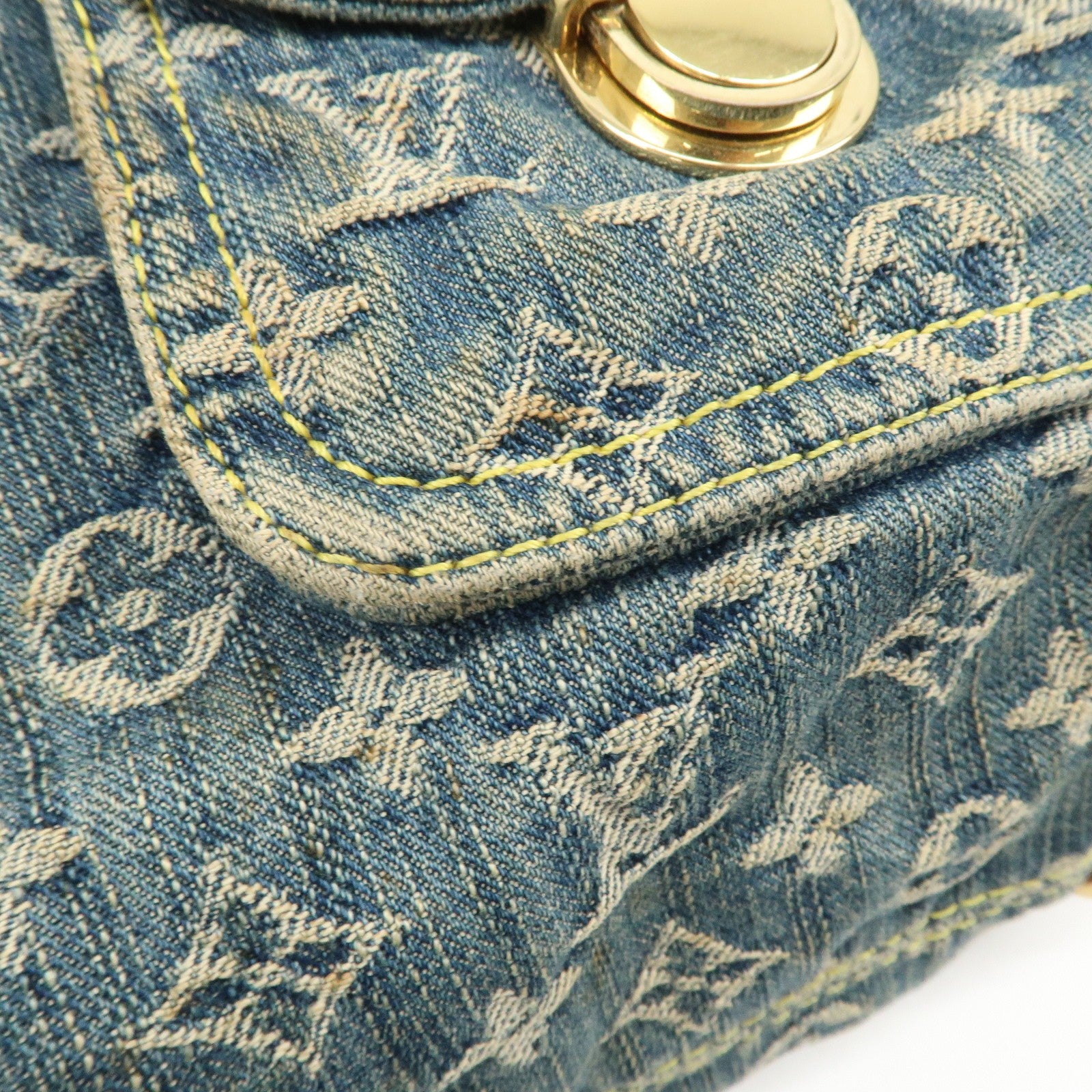 Louis Vuitton Denim Shoulder Bag - Blue, Monogram Denim
