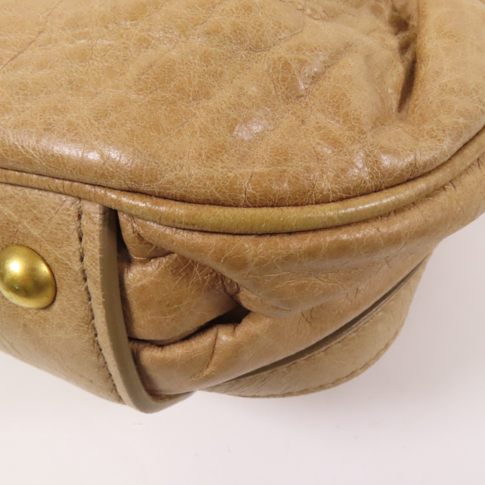 Miu Miu GHW 2way Shoulder Bag - Beige, Calfskin Leather