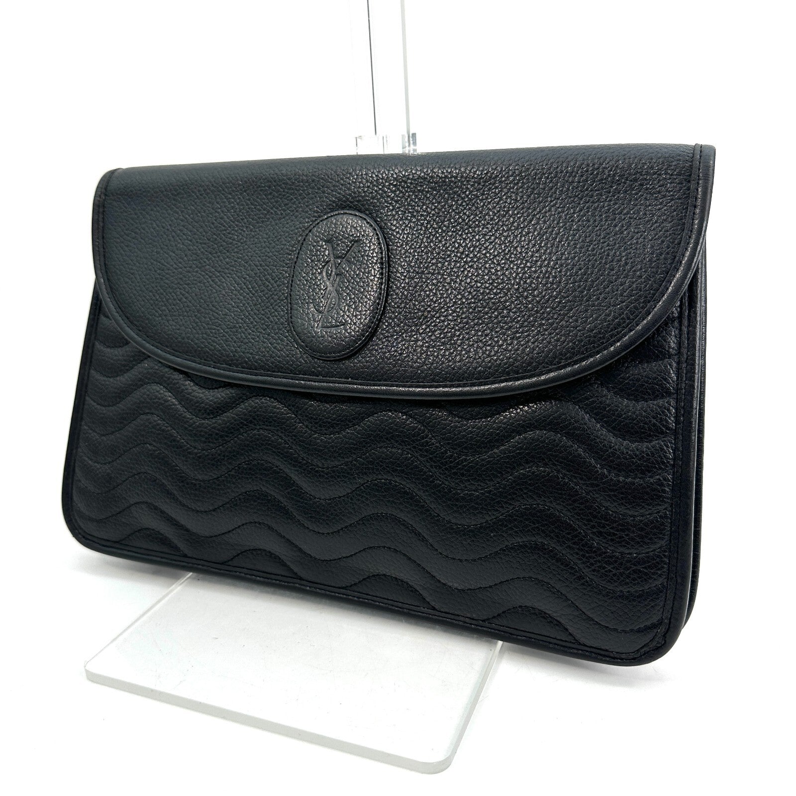 Saint Laurent Yves Clutch - Black, Leather