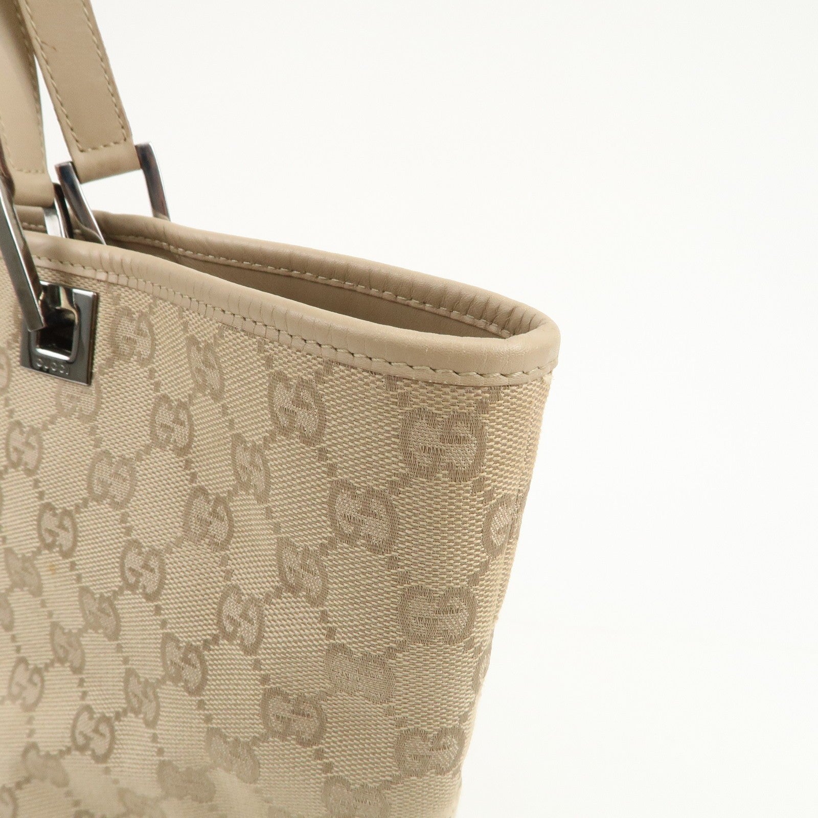 Gucci Tote Bag - Beige, GG Canvas, Leather