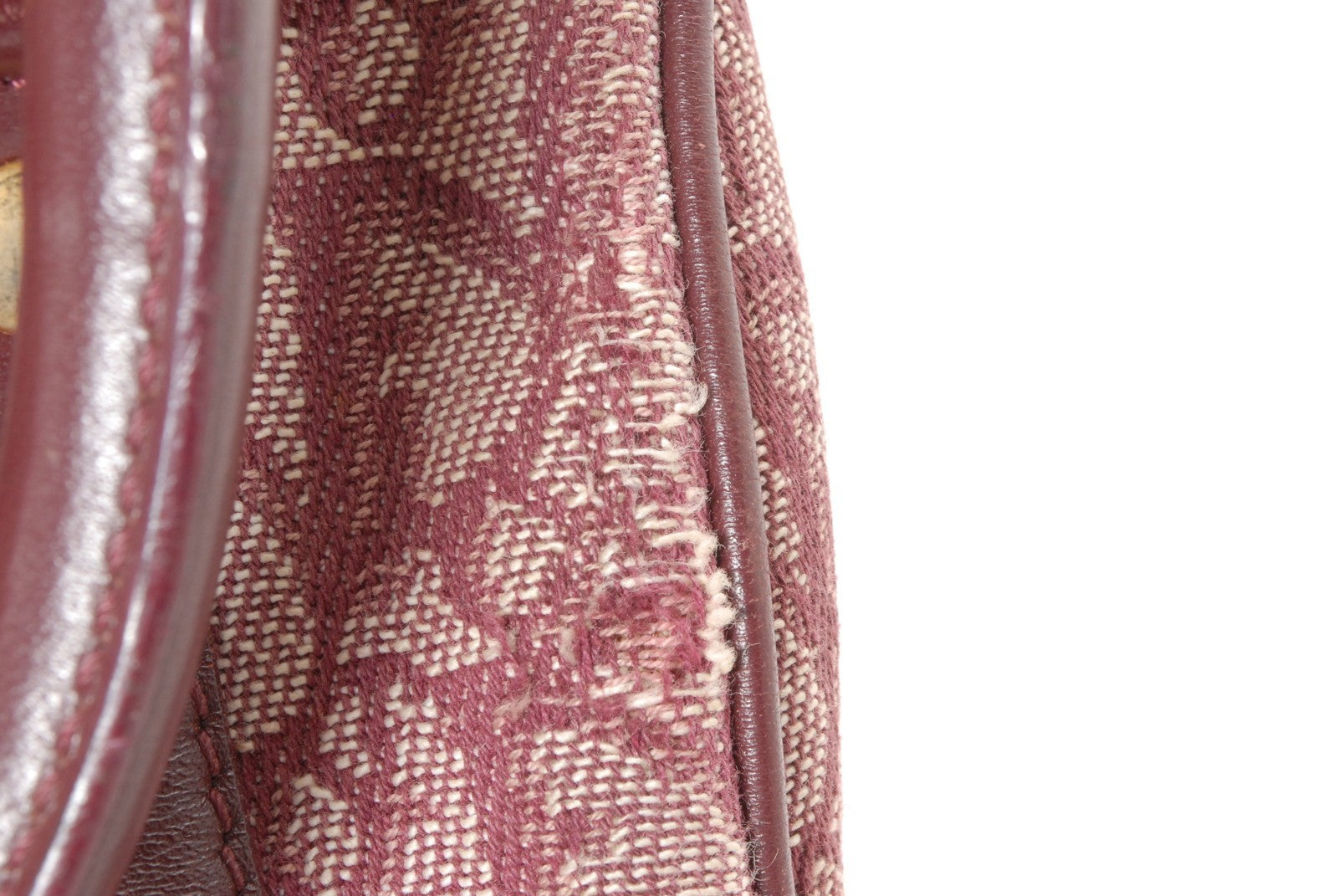 Christian Dior Trotter Handbag - Bordeaux, Canvas and Leather