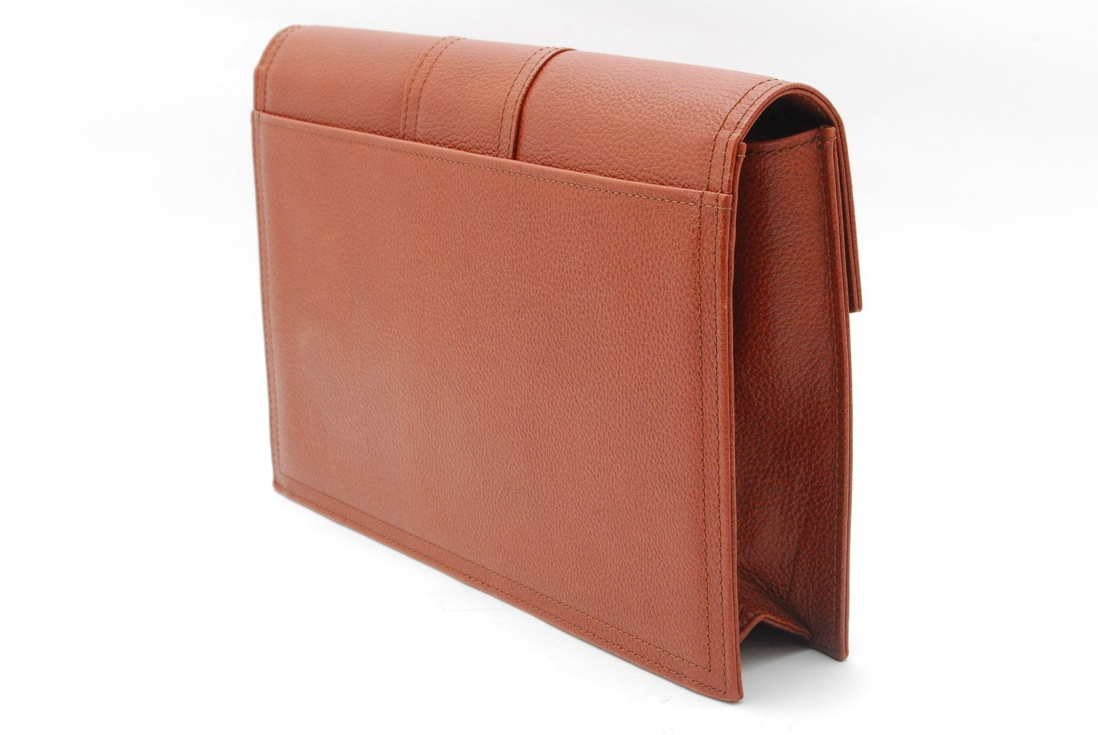 Saint Laurent YSL Clutch Bag - Brown, Leather