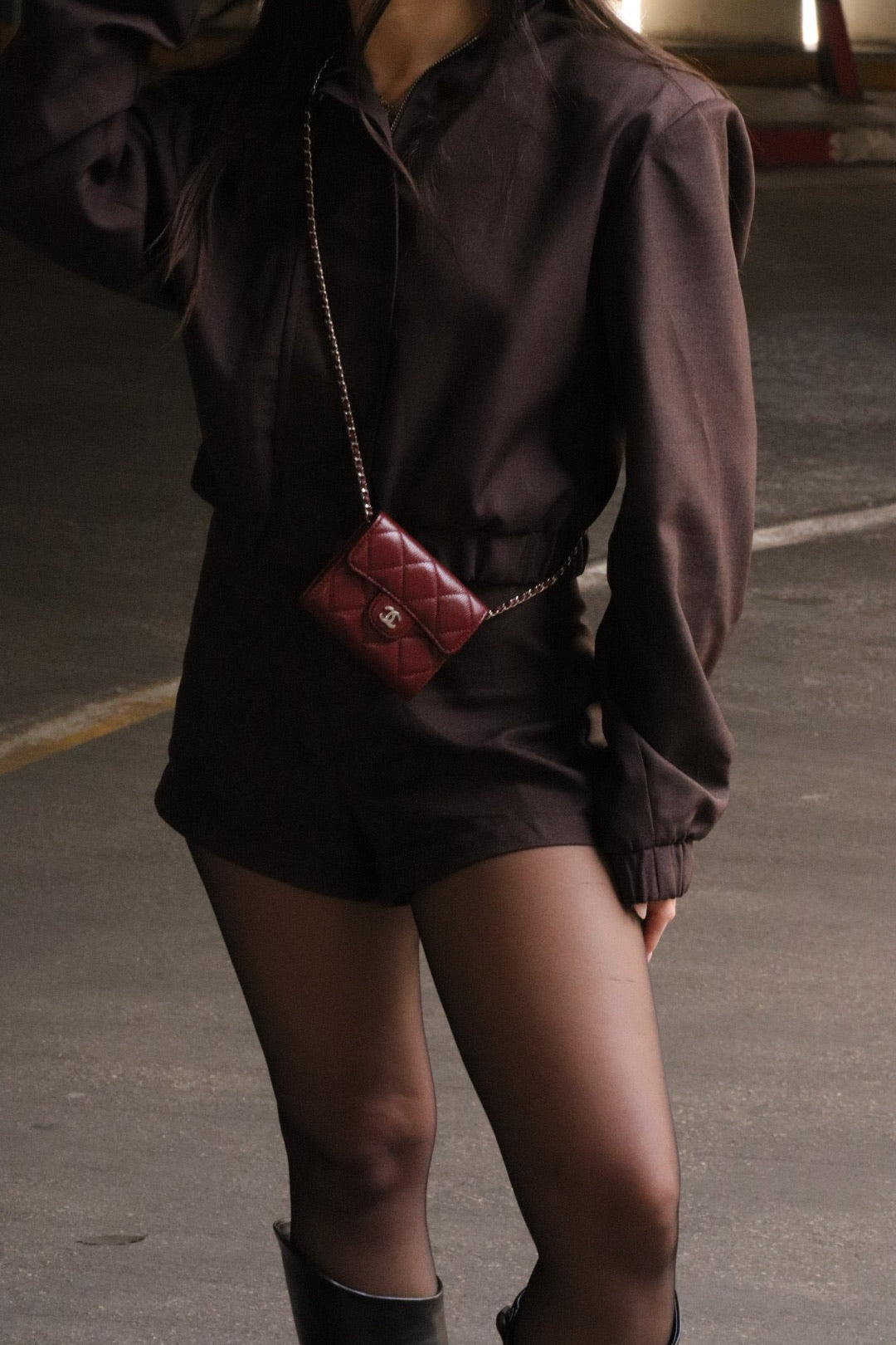 Chanel WOC Wallet On Chain Shoulder Bag - Bordeaux, Leather