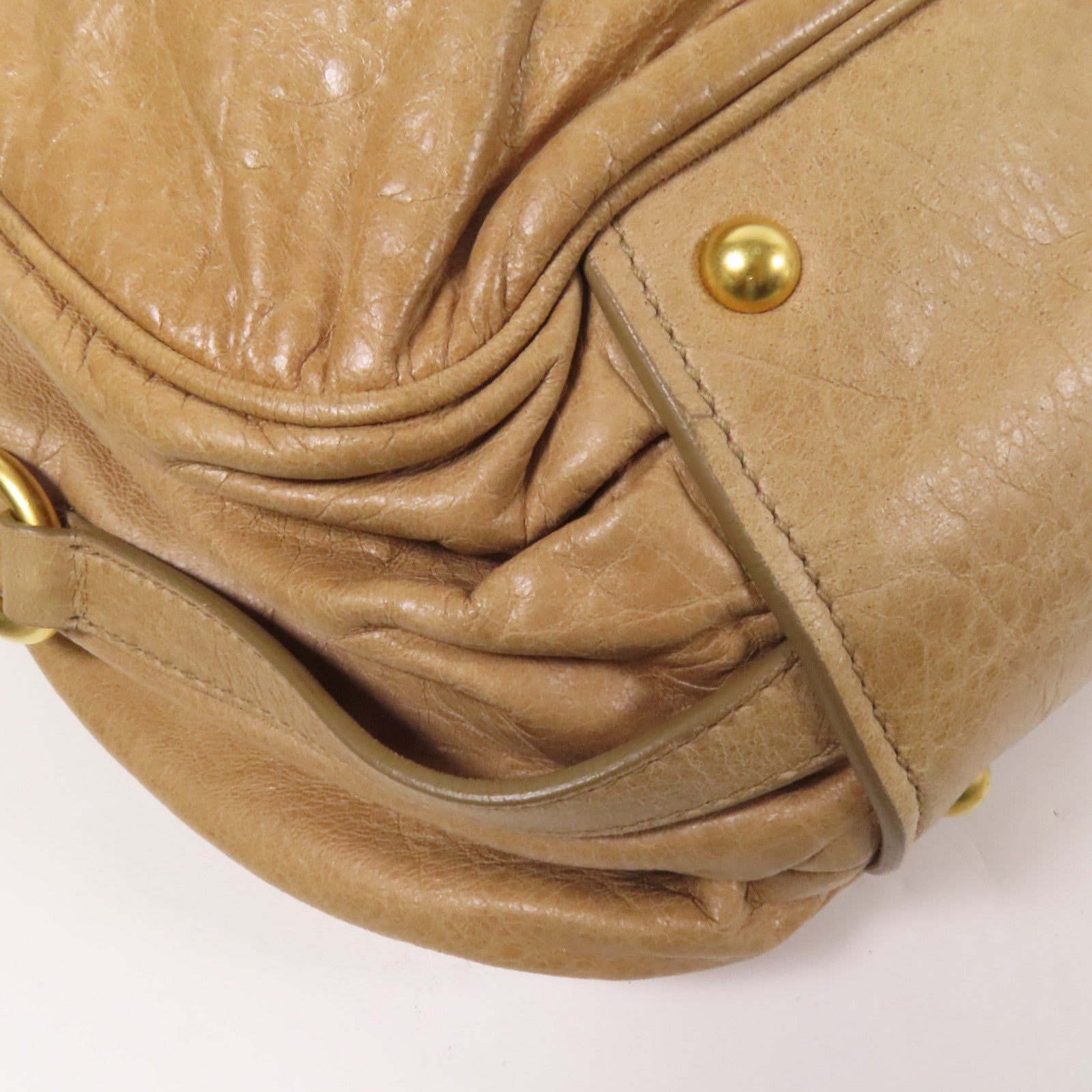 Miu Miu GHW 2way Shoulder Bag - Beige, Calfskin Leather