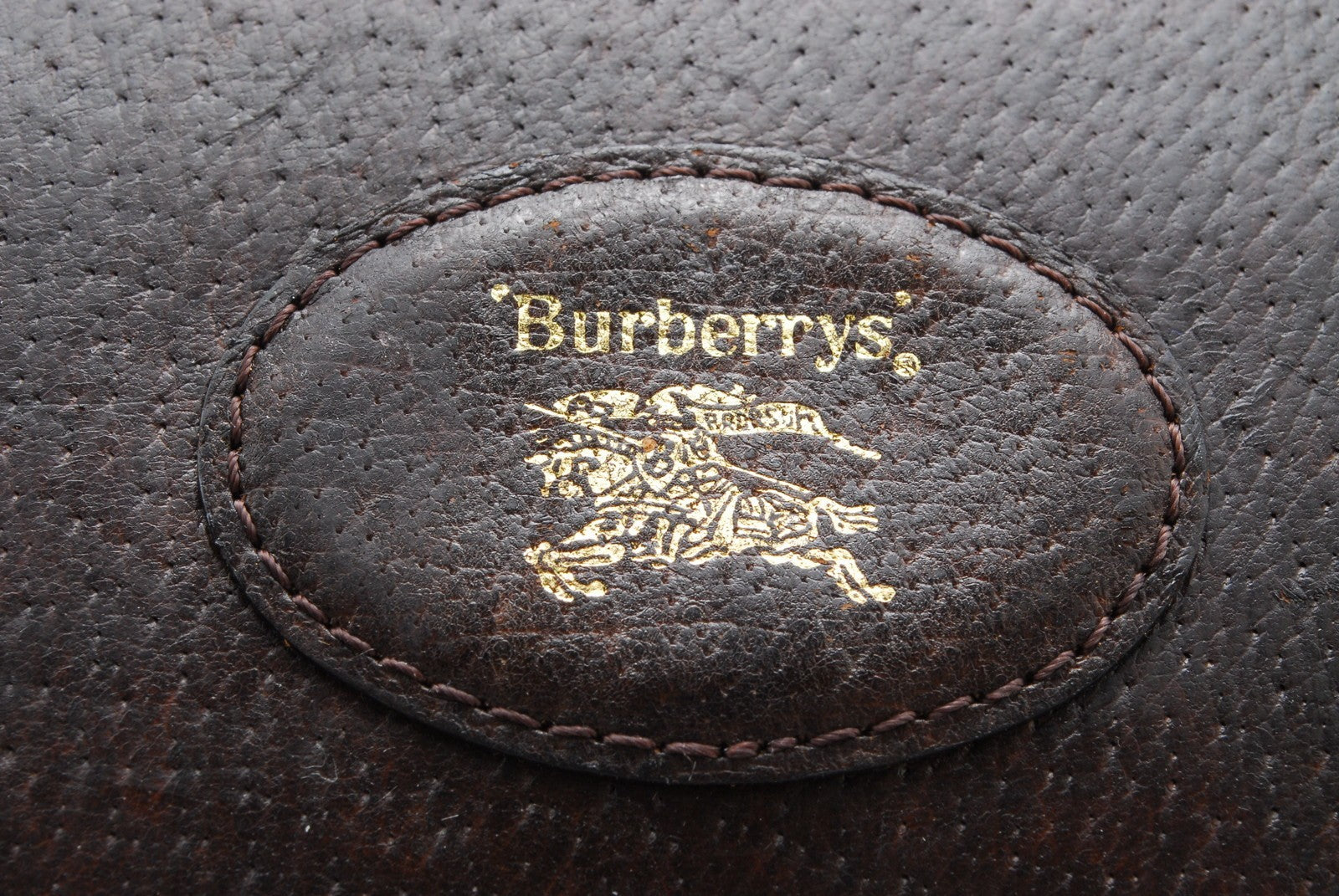 Burberry Nova Check Clutch Pouch Bag - Brown, Leather Fabric
