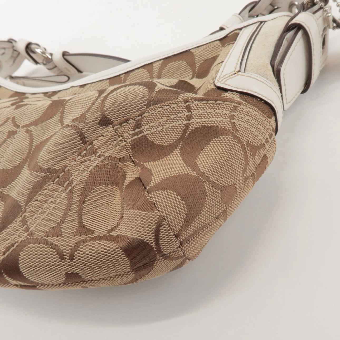 Coach signature White and beige Shoulder Bag- RARE!
