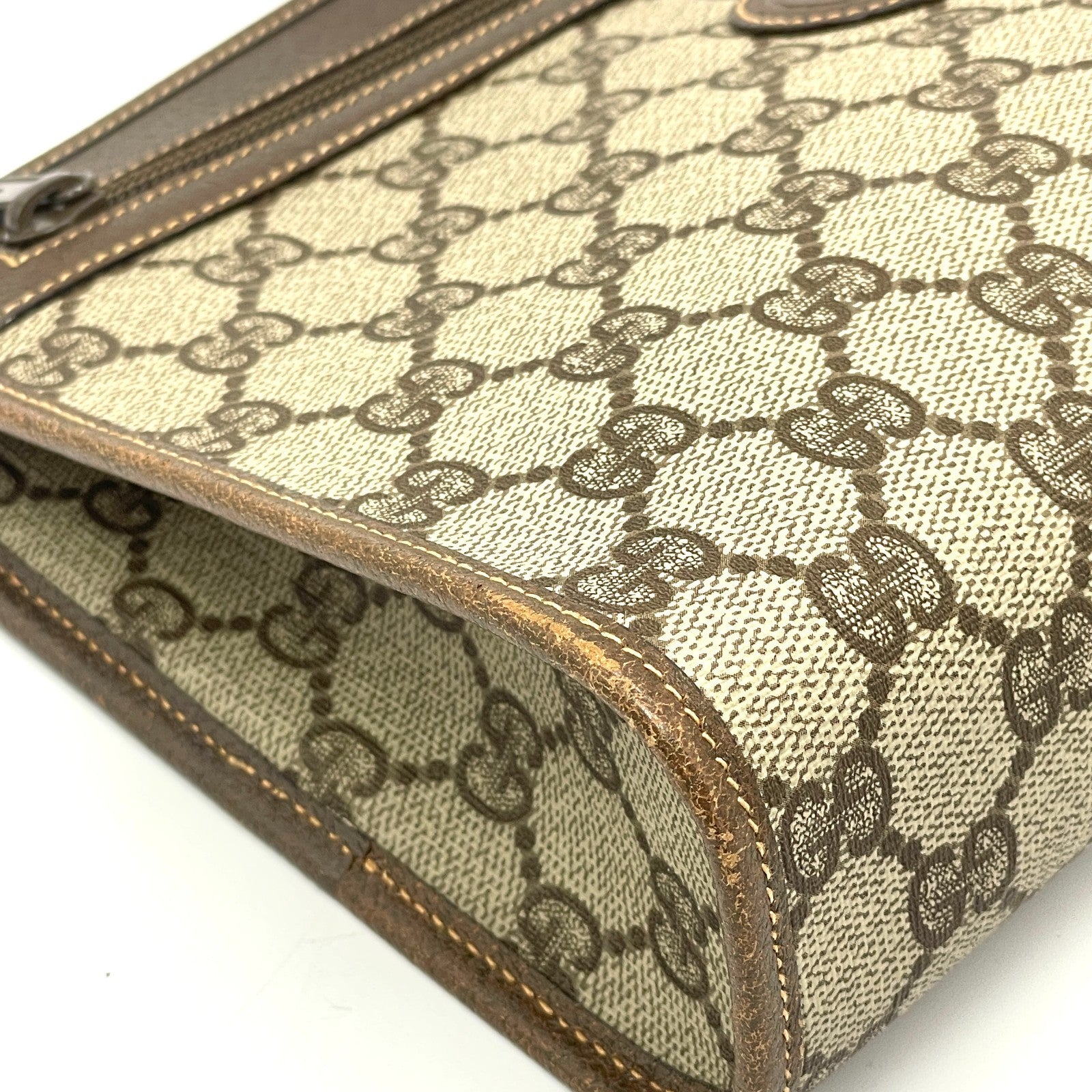 Gucci GG Clutch Bag - Brown, PVC Leather