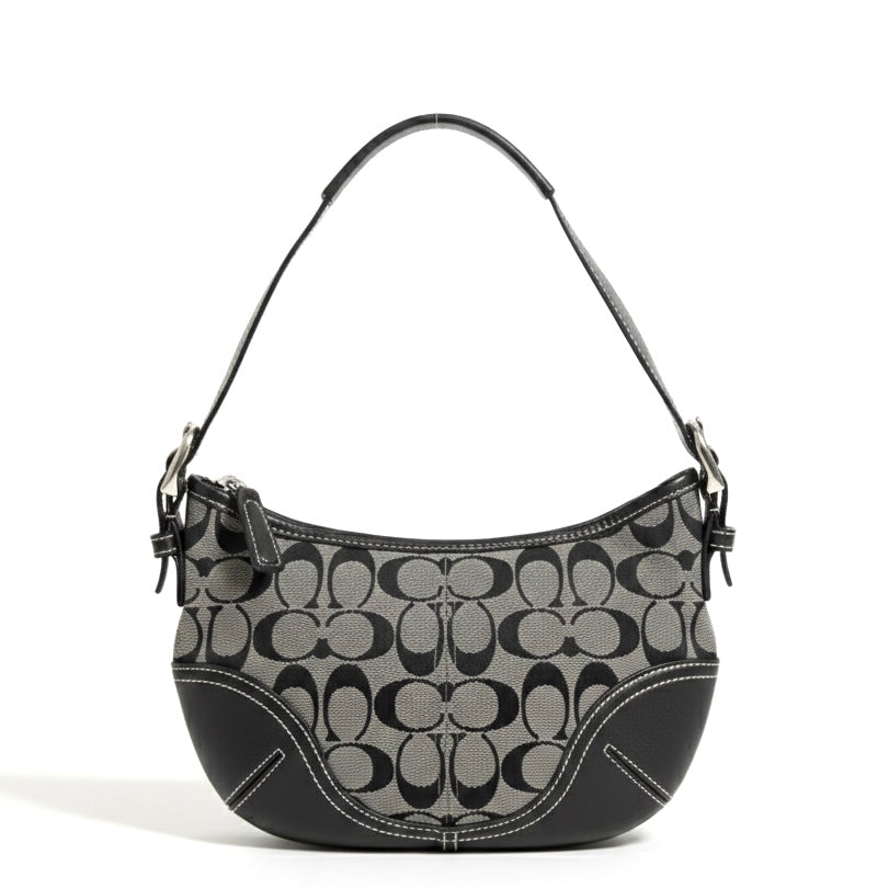 Coach Signature Black, Grey Shoulder Bag