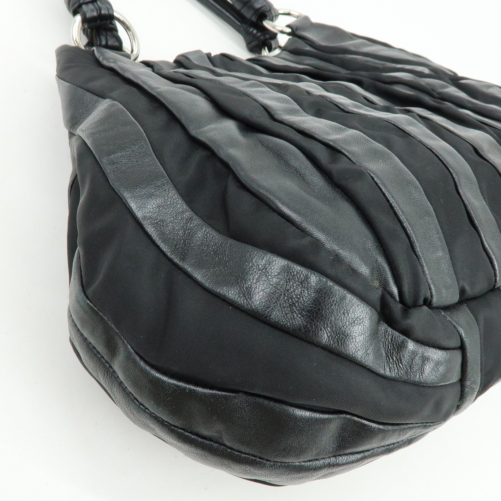 Prada Tote Bag - Black, Leather, Nylon