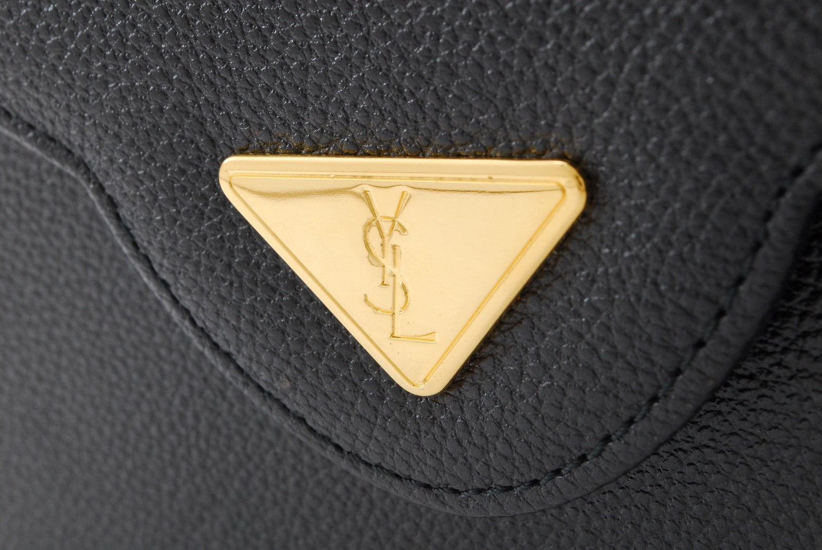 Saint Laurent Yves Vintage Clutch - Black, Leather