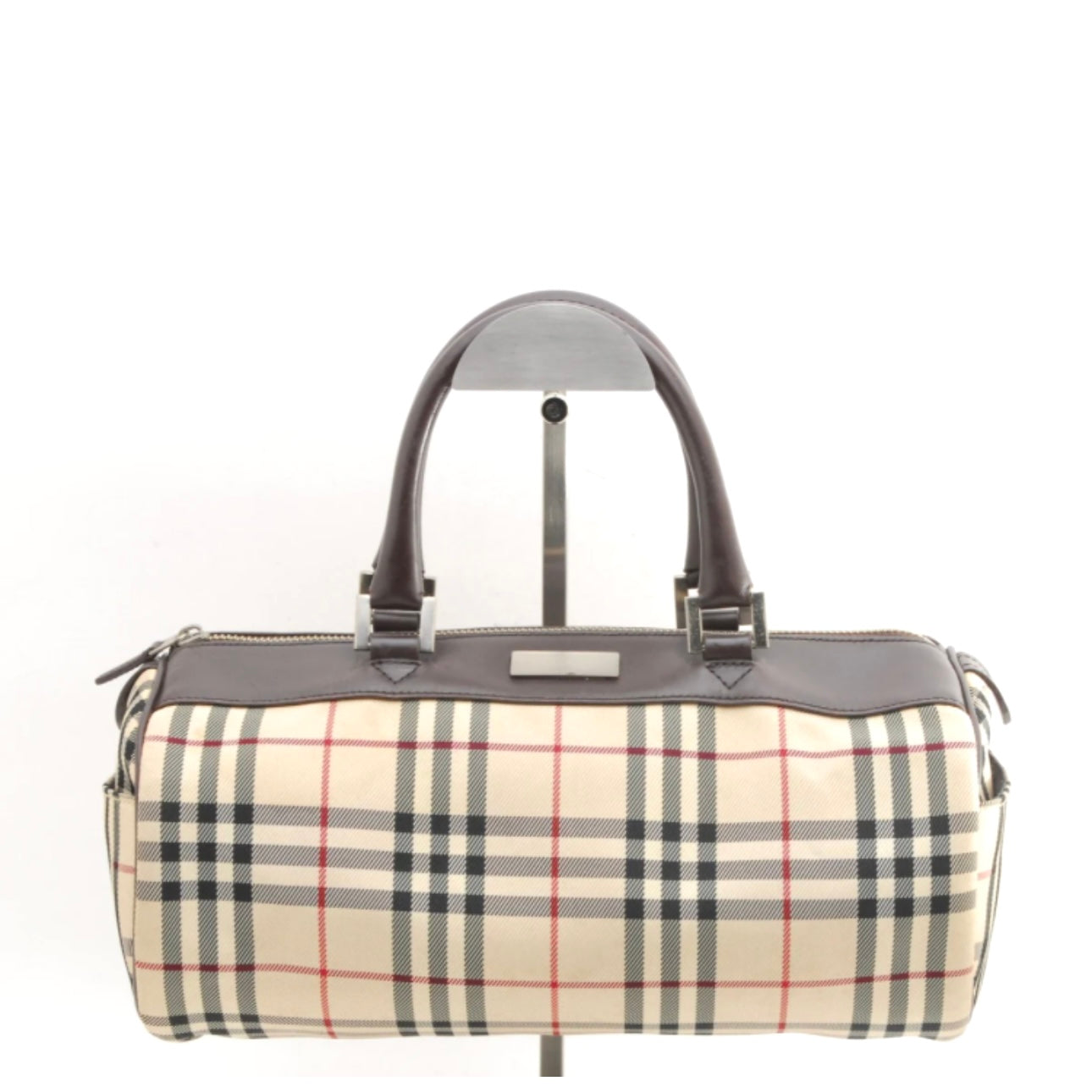 Burberry Nova Check Shoulder Hand Bag - Brown, Canvas Leather