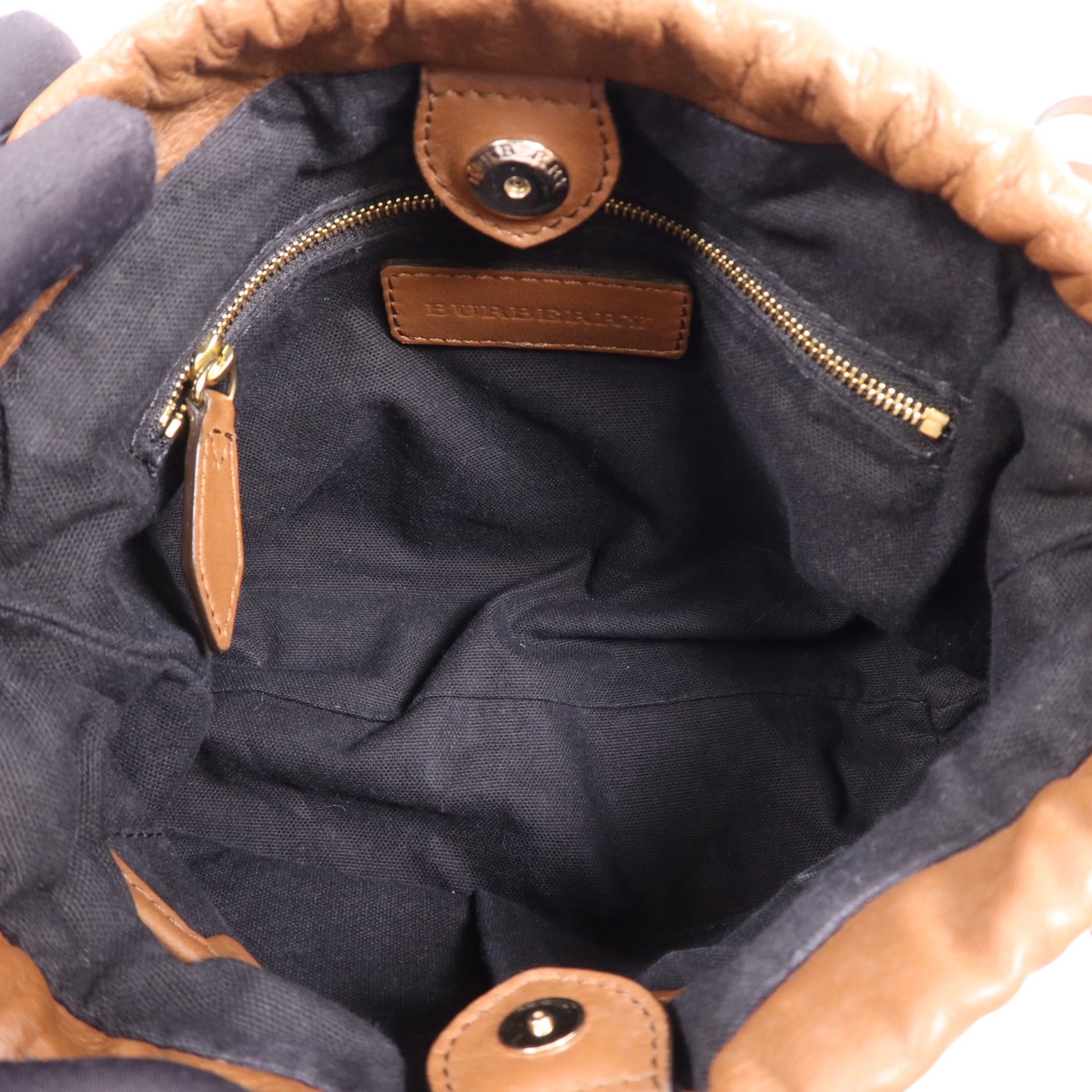 Burberry GHW Shoulder Bag - Brown, Calfskin Leather