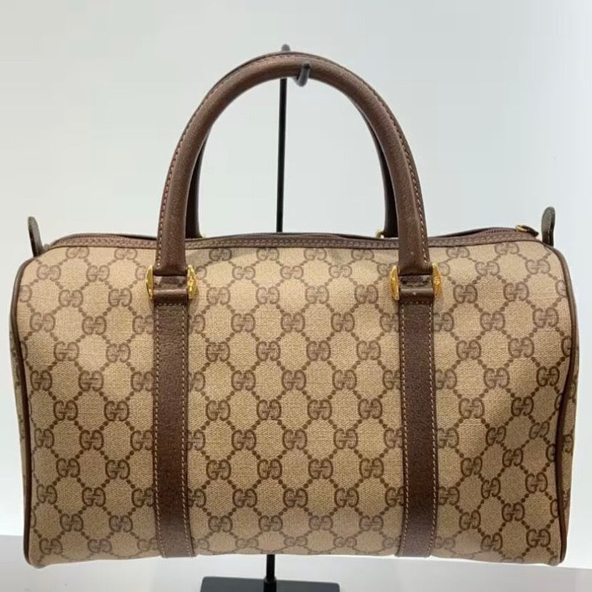 Gucci GG Supreme Boston Bag - Brown, PVC Leather