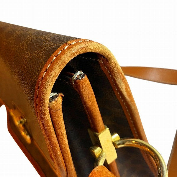 Celine Macadam Pattern Shoulder Bag - Brown, PVC x Leather