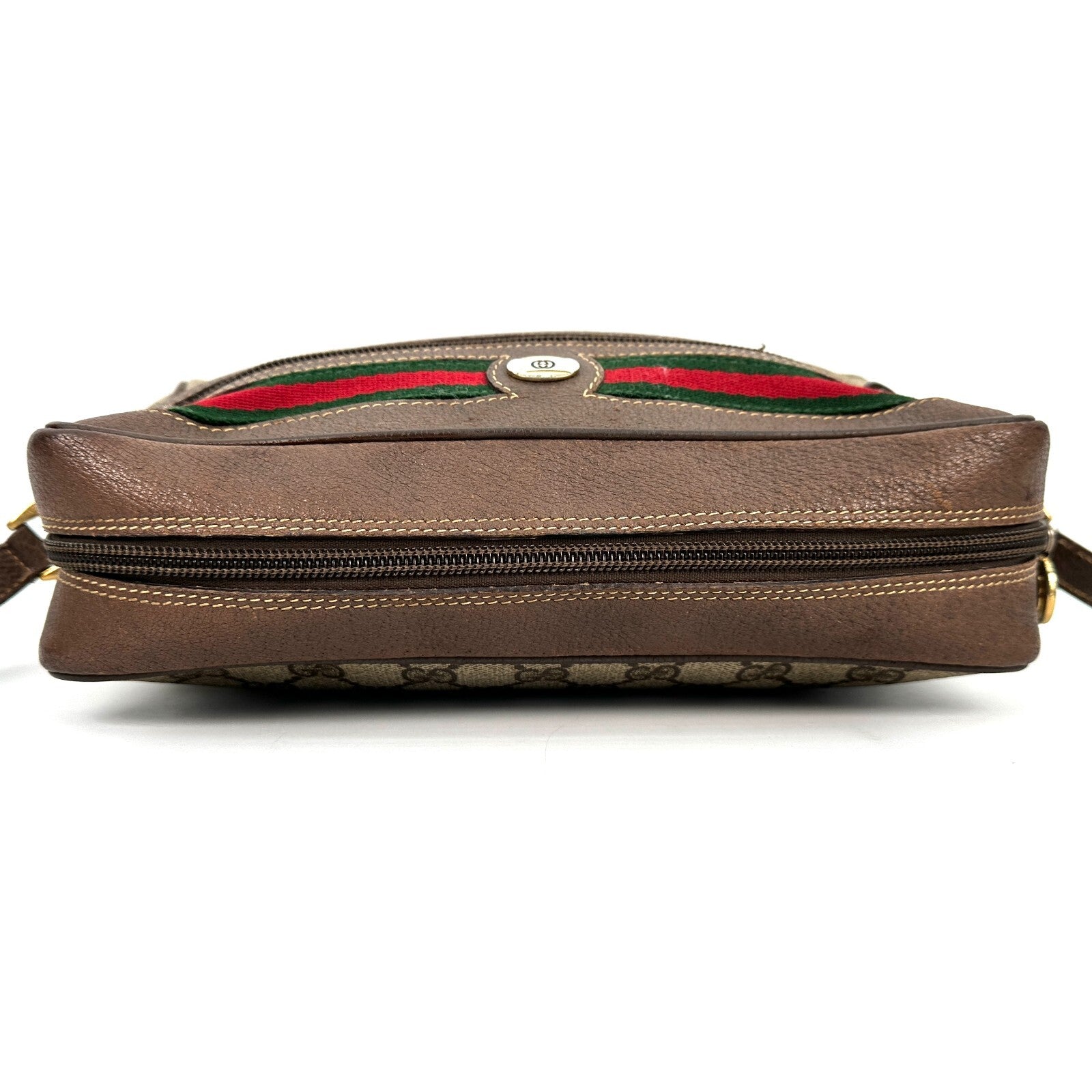Gucci Sherry Shoulder Bag - Brown, PVC/Leather