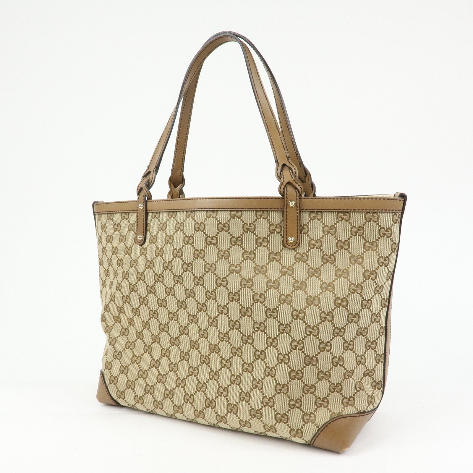 Gucci Tote Bag - Beige, Canvas and Leather