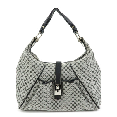 Celine Macadam Shoulder Bag - Grey, Canvas and Leather