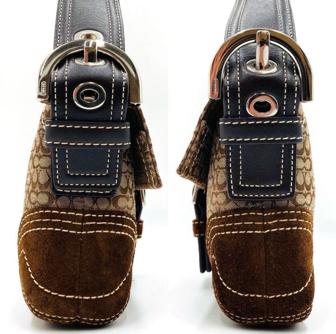 Coach Signature Suede Bag