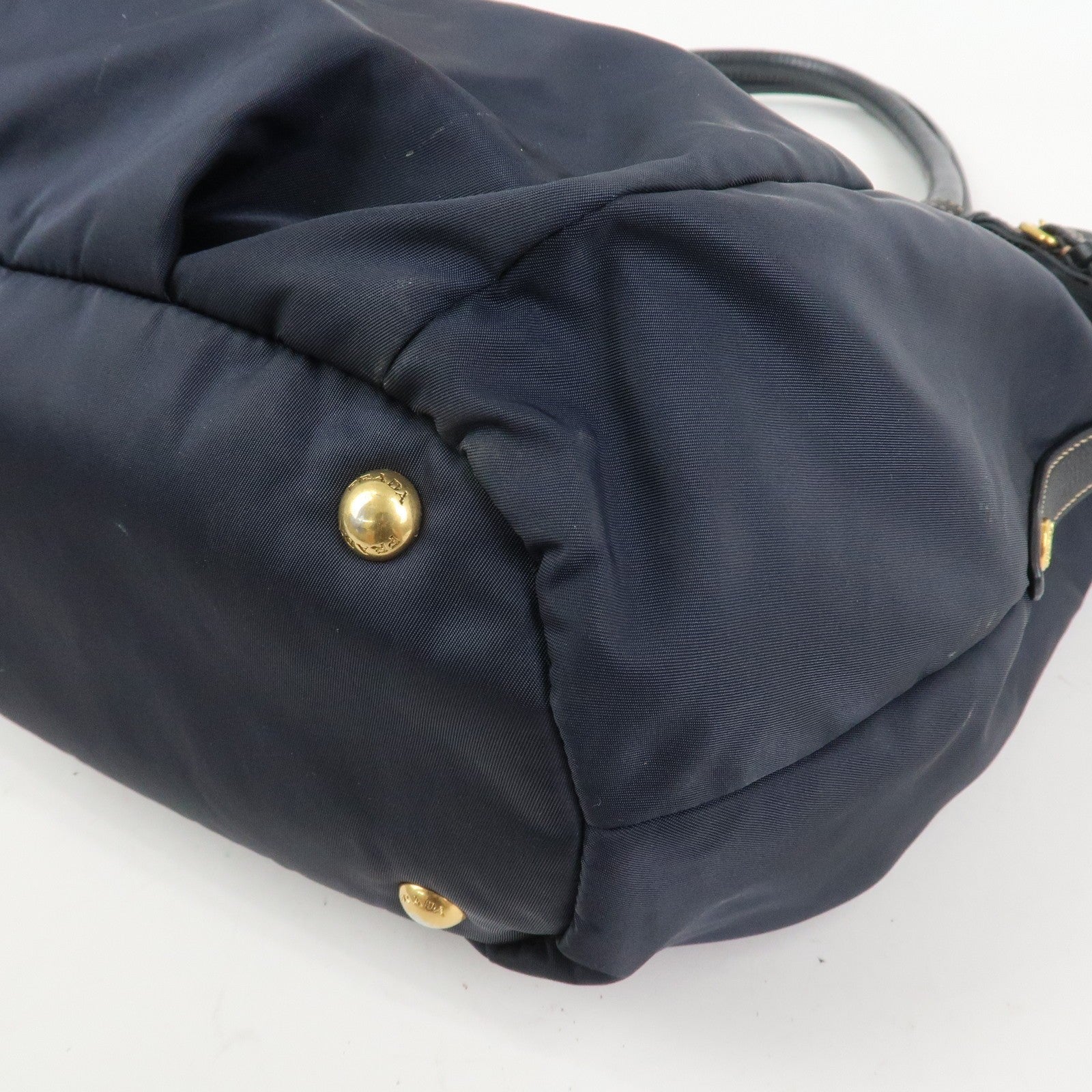 Prada 2Way Bag - Navy, Nylon and Leather