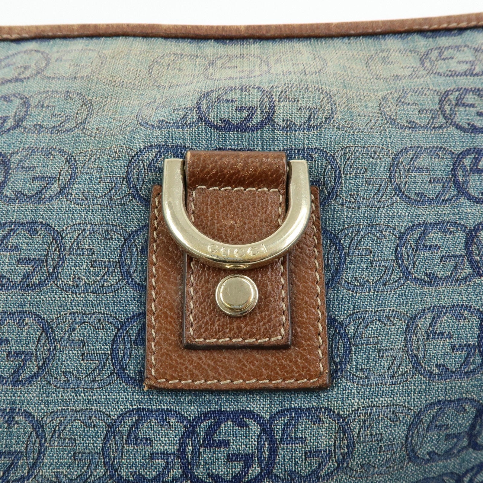 Gucci Abbey Crossbody Bag - Navy, Denim and Leather