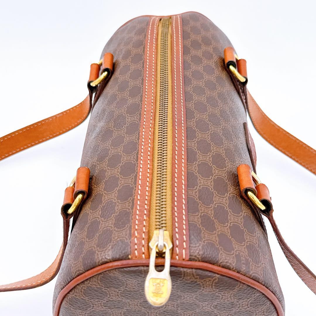 Celine Vintage Macadam Shoulder Bag - Brown, Unknown Material