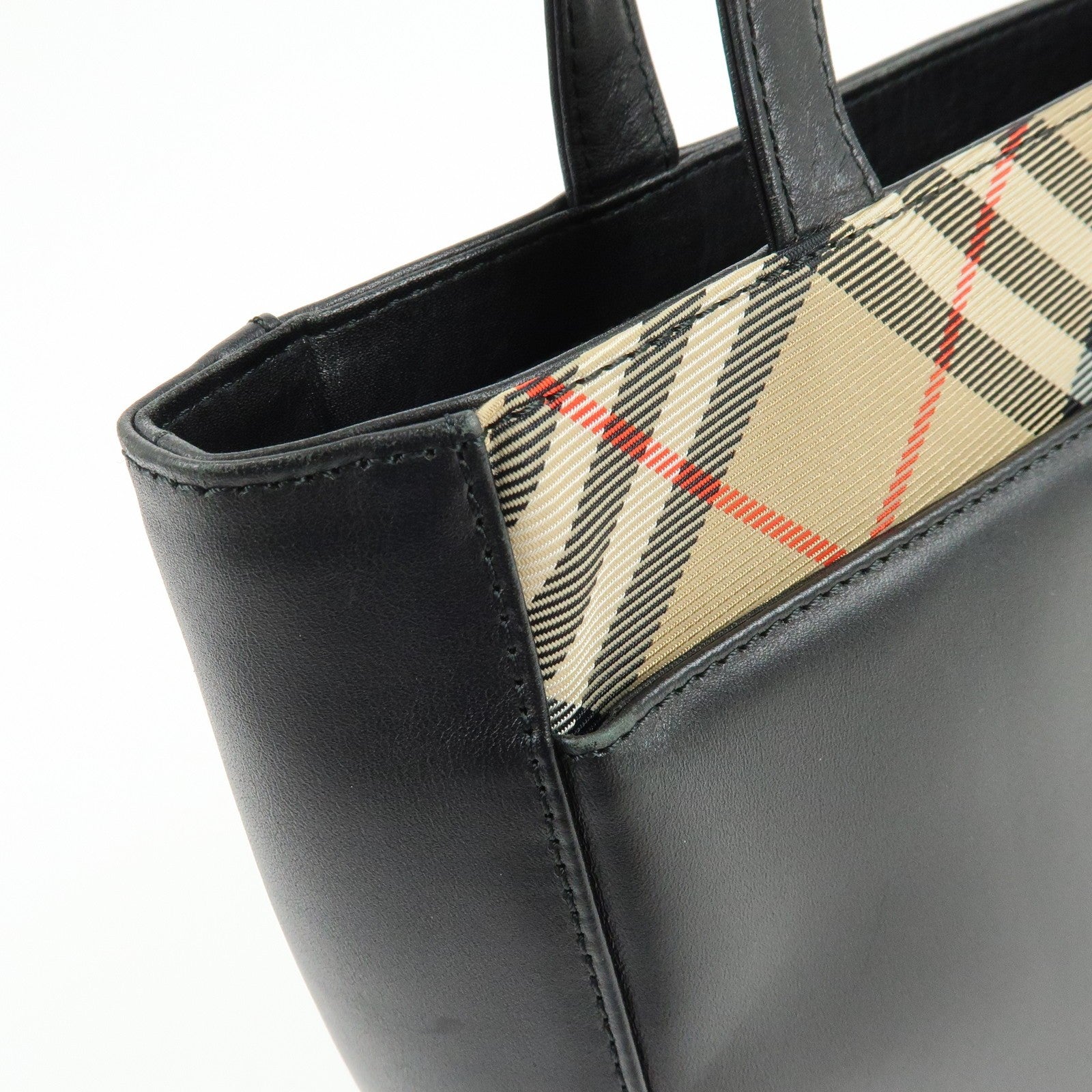 Burberry Tote Bag Handbag - Black, Leather
