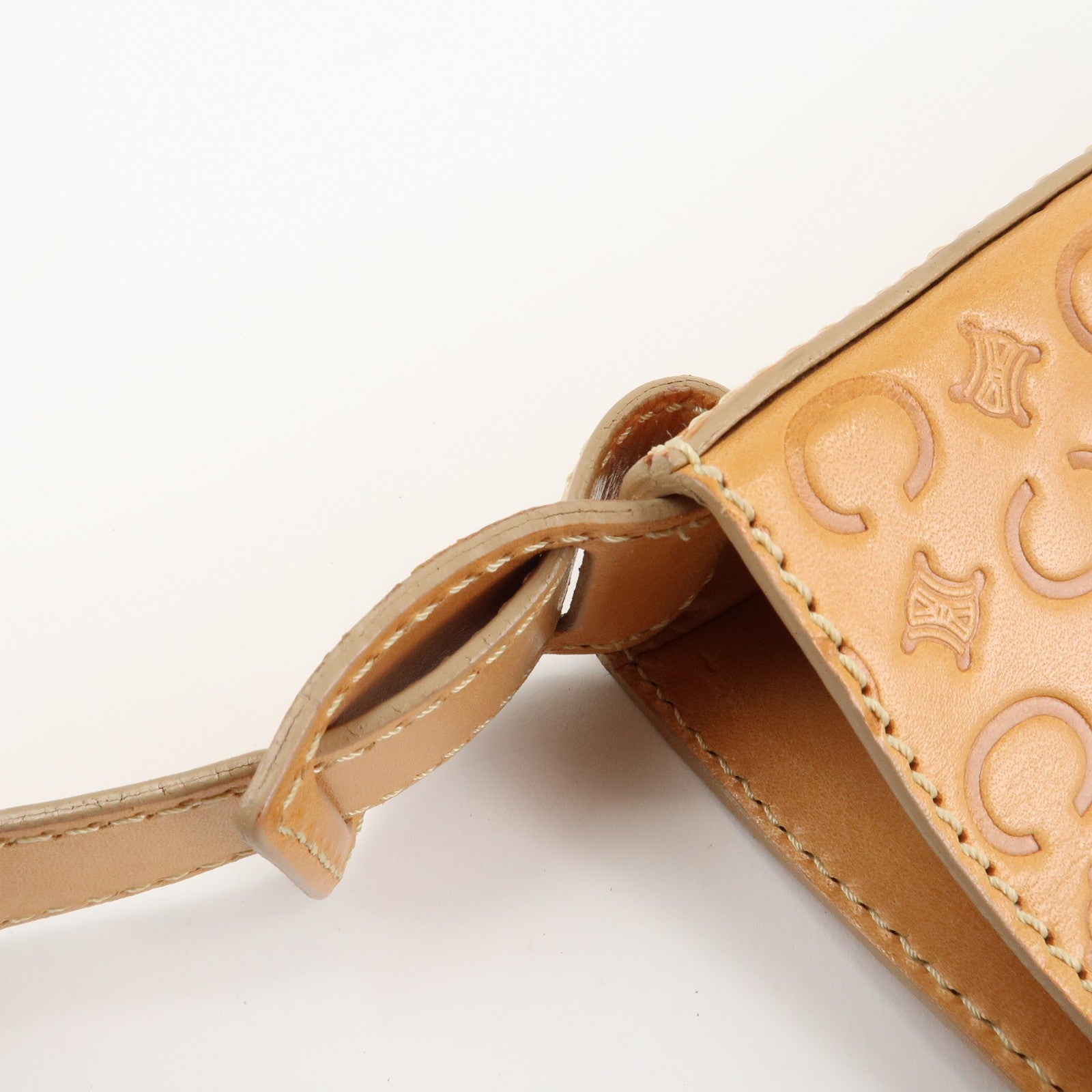 Celine C Macadam Shoulder Bag - Beige, Leather