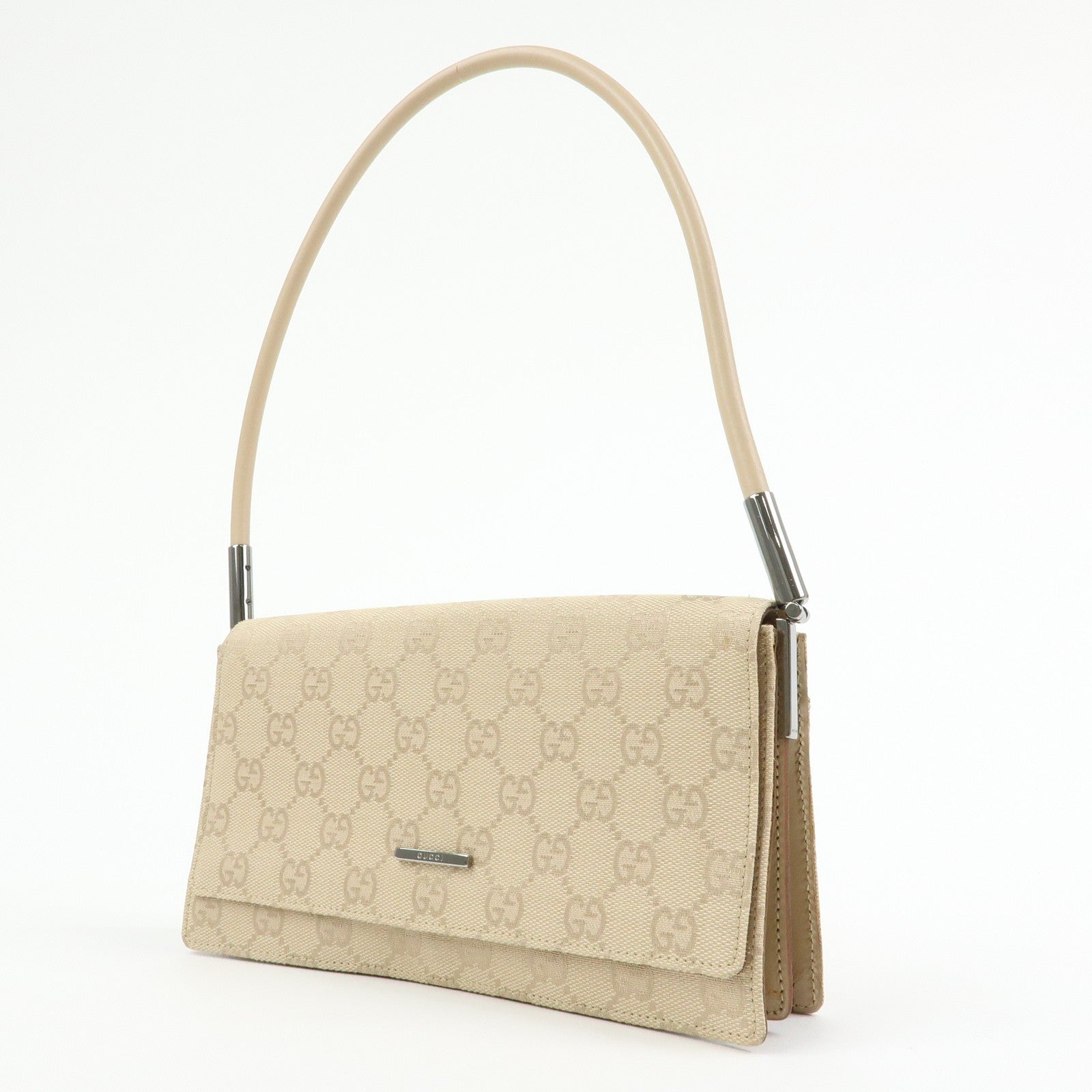Gucci Shoulder Bag - Beige, Canvas Leather