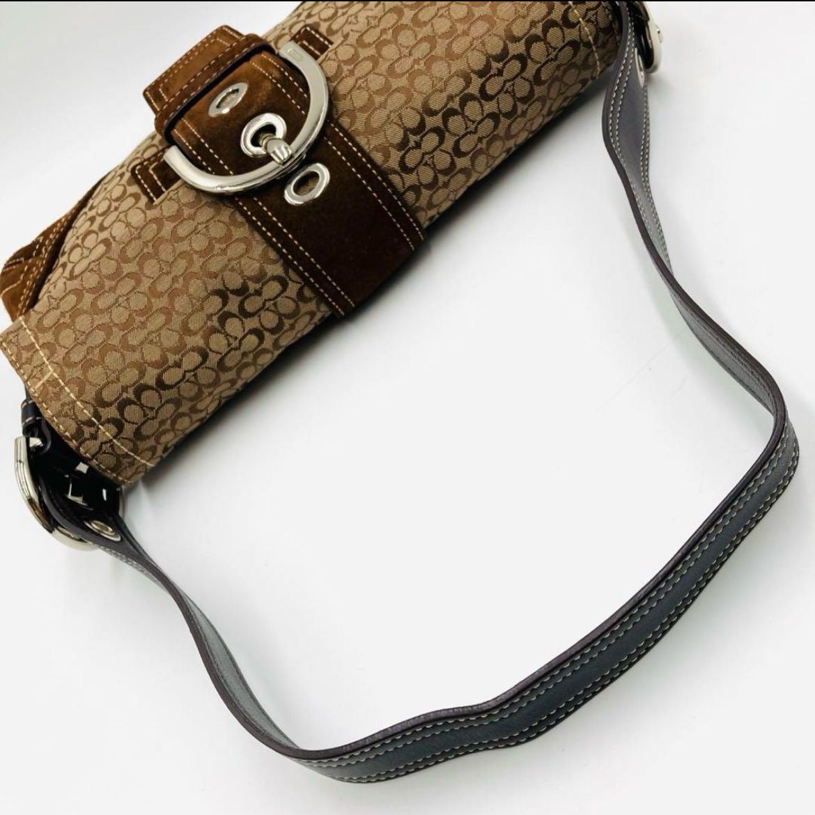 Coach Signature Suede Bag