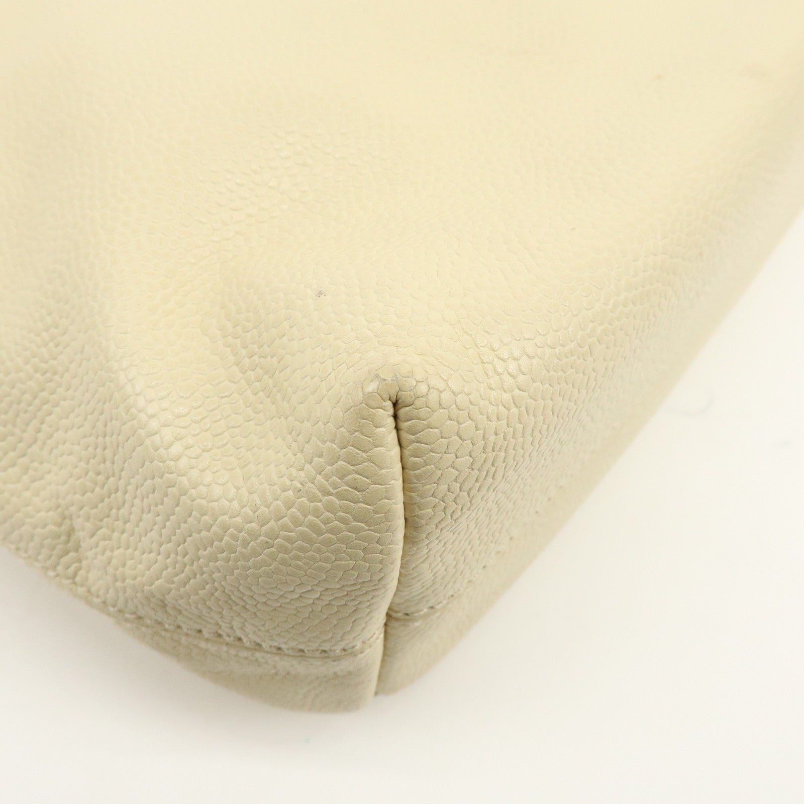 Chanel Coco Mark Caviarskin Tote Bag - Ivory, Leather