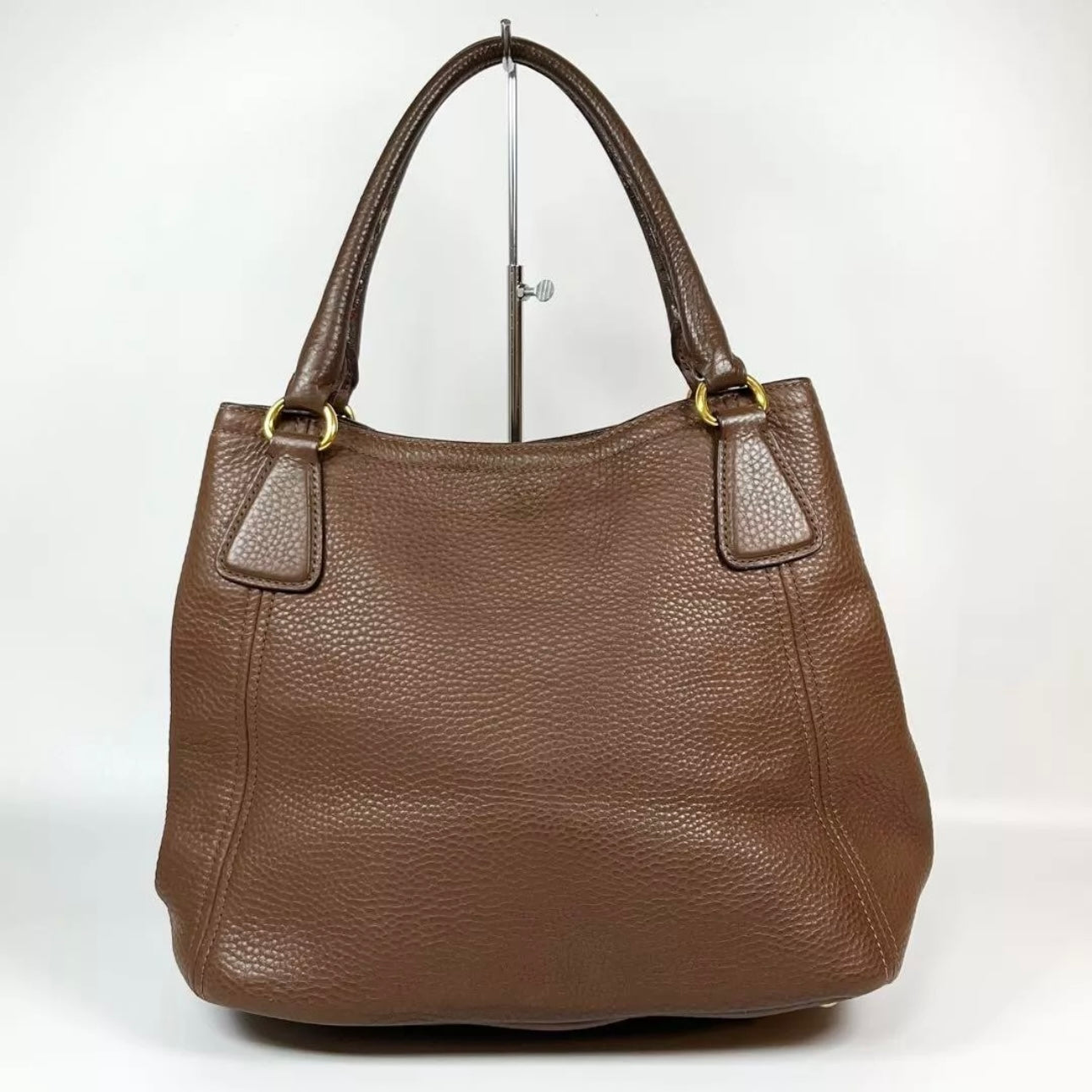 PRADA Brown Leather Tote Bag