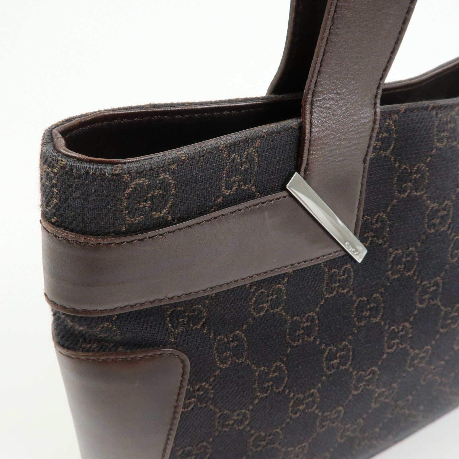 Gucci Hand Bag - Dark Brown, Canvas Leather