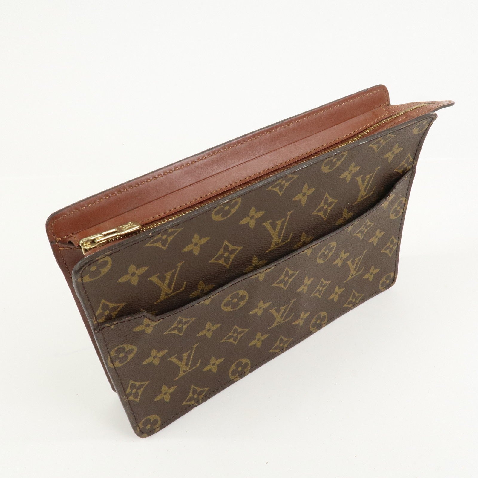 Louis Vuitton Monogram Pochette Homme Clutch Bag - Brown, Monogram Canvas, Leather