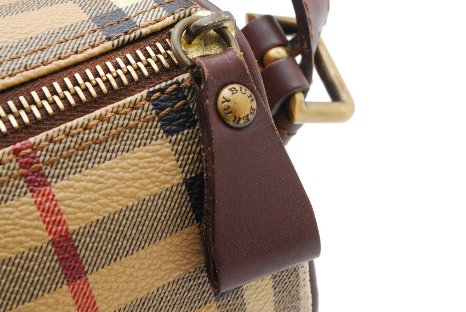 Burberry Nova Check Shadow Horse Shoulder Hand Bag - Beige, PVC Leather