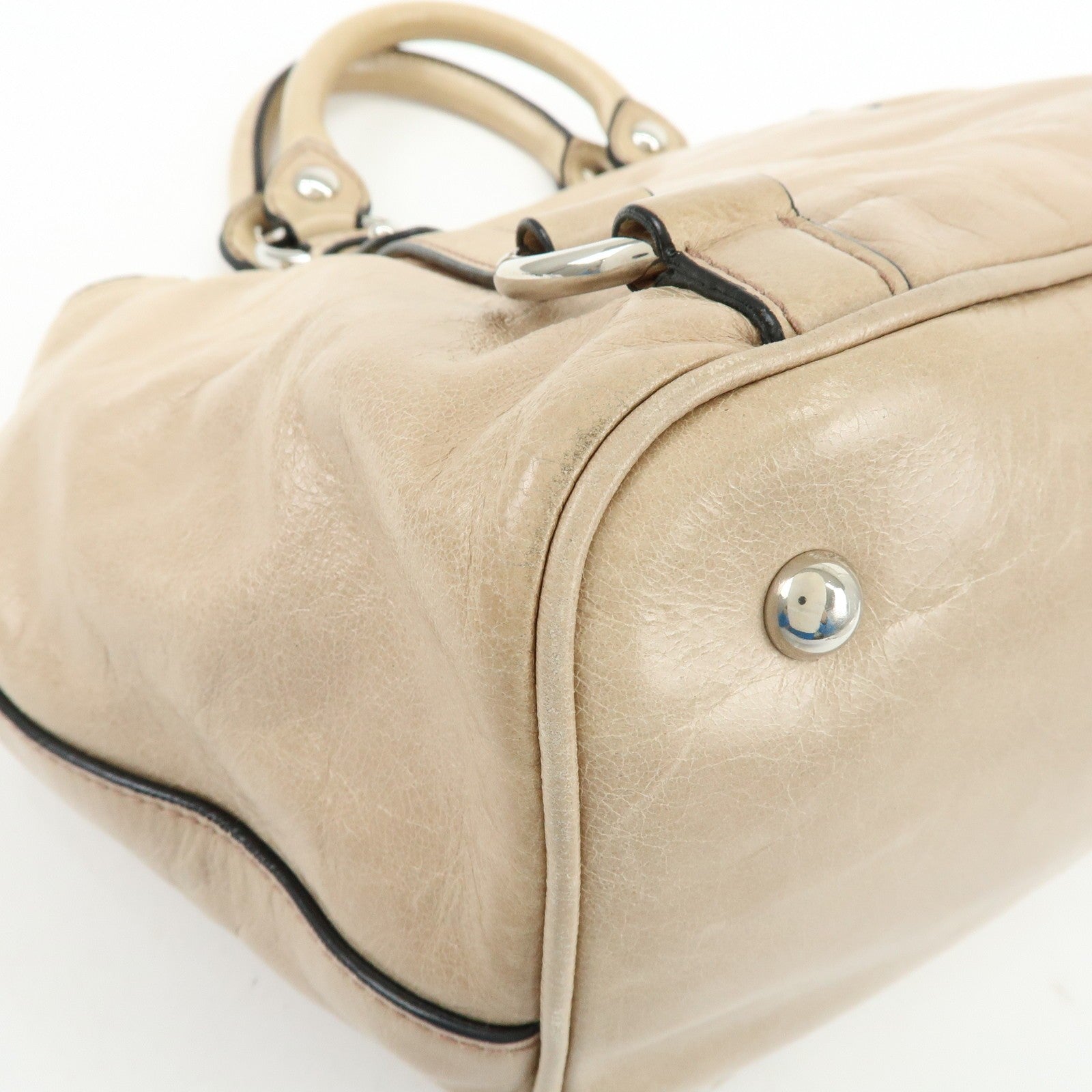 Miu Miu Hand Bag - Beige, Leather
