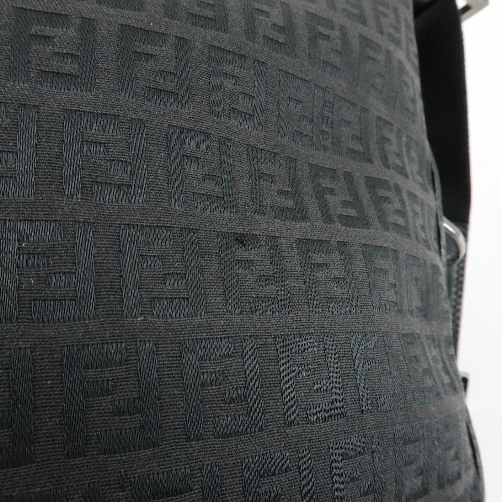 Fendi Shoulder Bag - Black, Canvas, Leather