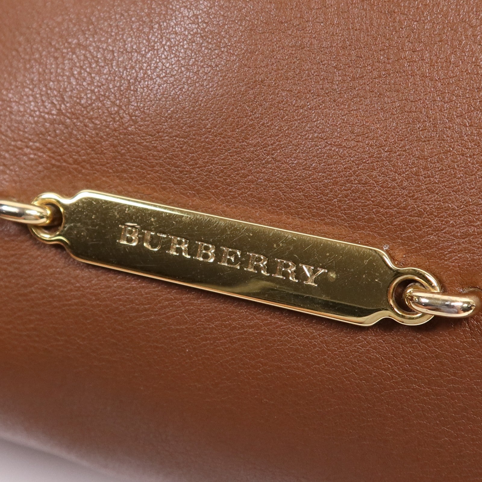 Burberry GHW Shoulder Bag - Brown, Calfskin Leather