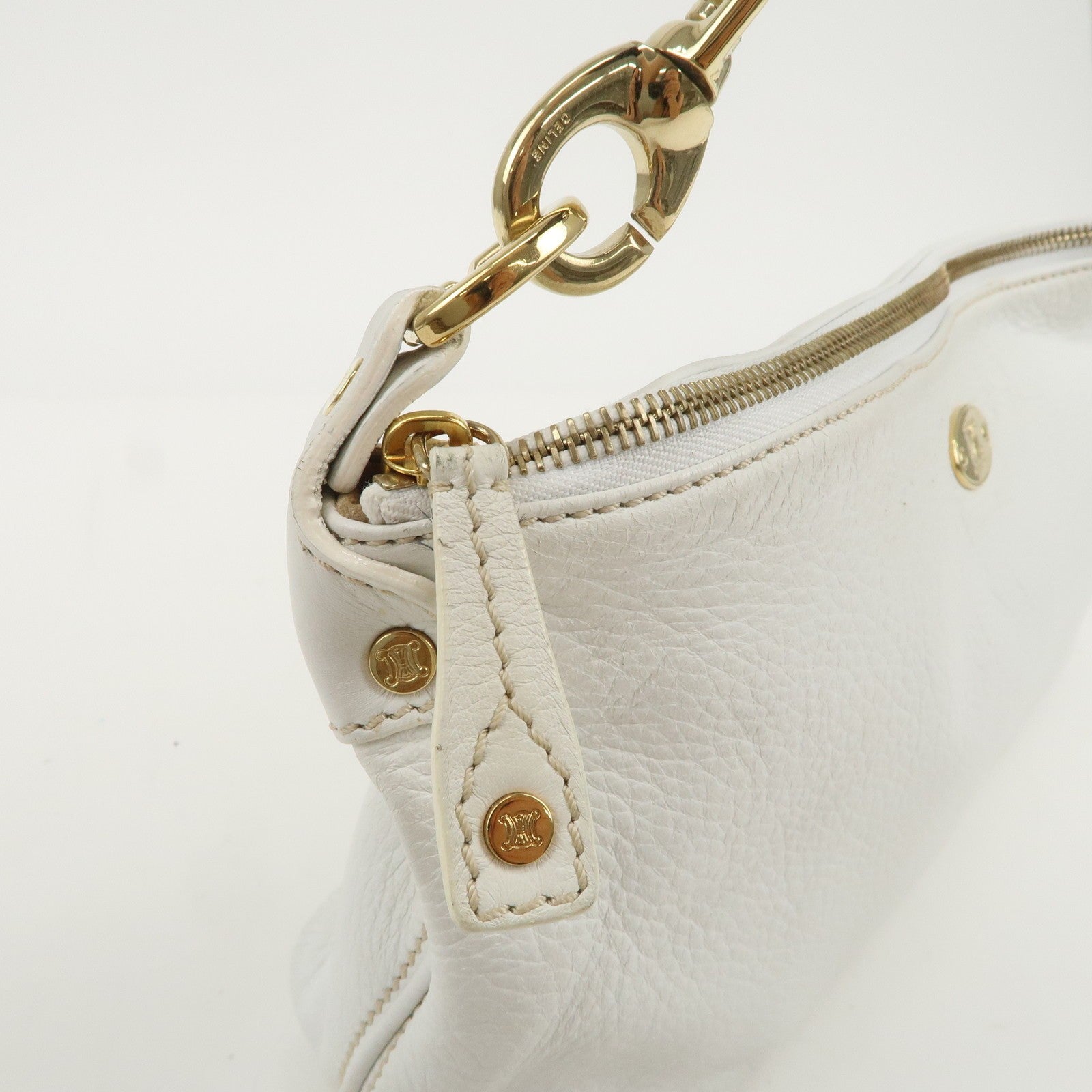 Celine Macadam Shoulder Bag - White, Leather