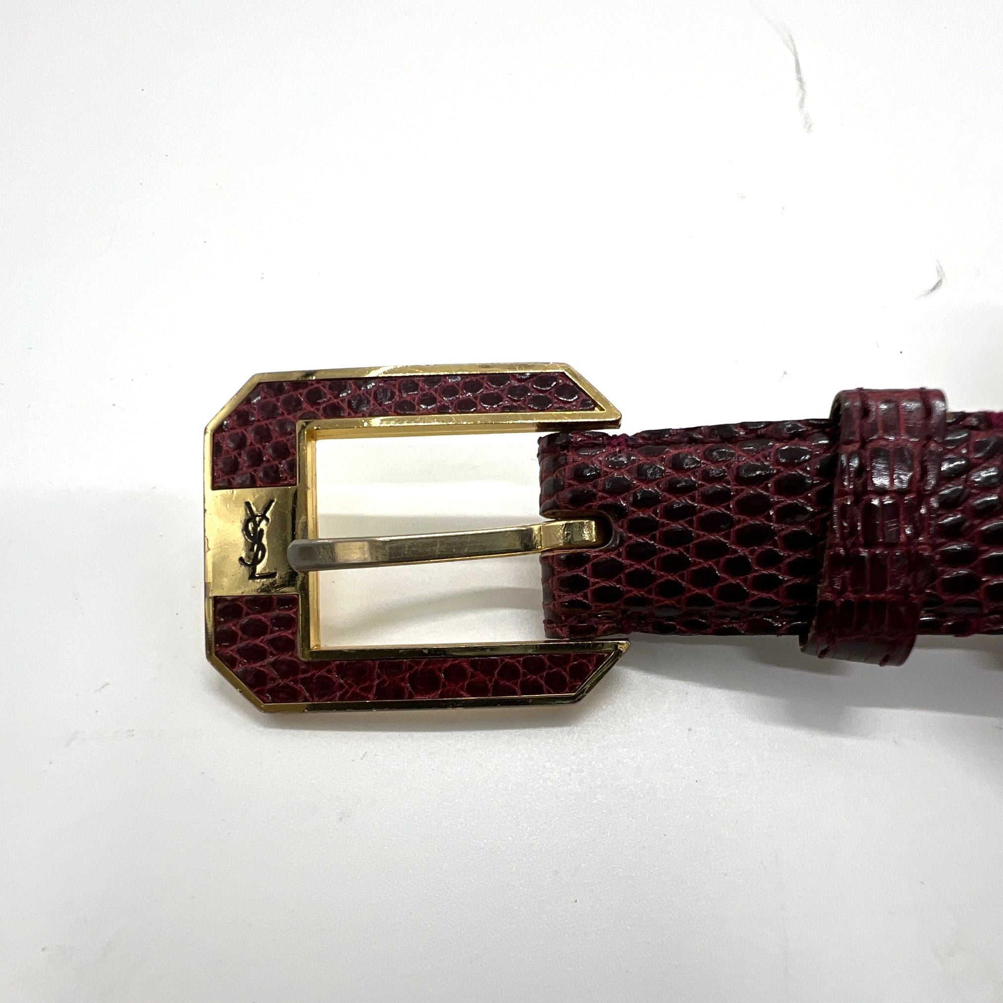 Yves Saint Laurent Vintage Burgundy Belt
